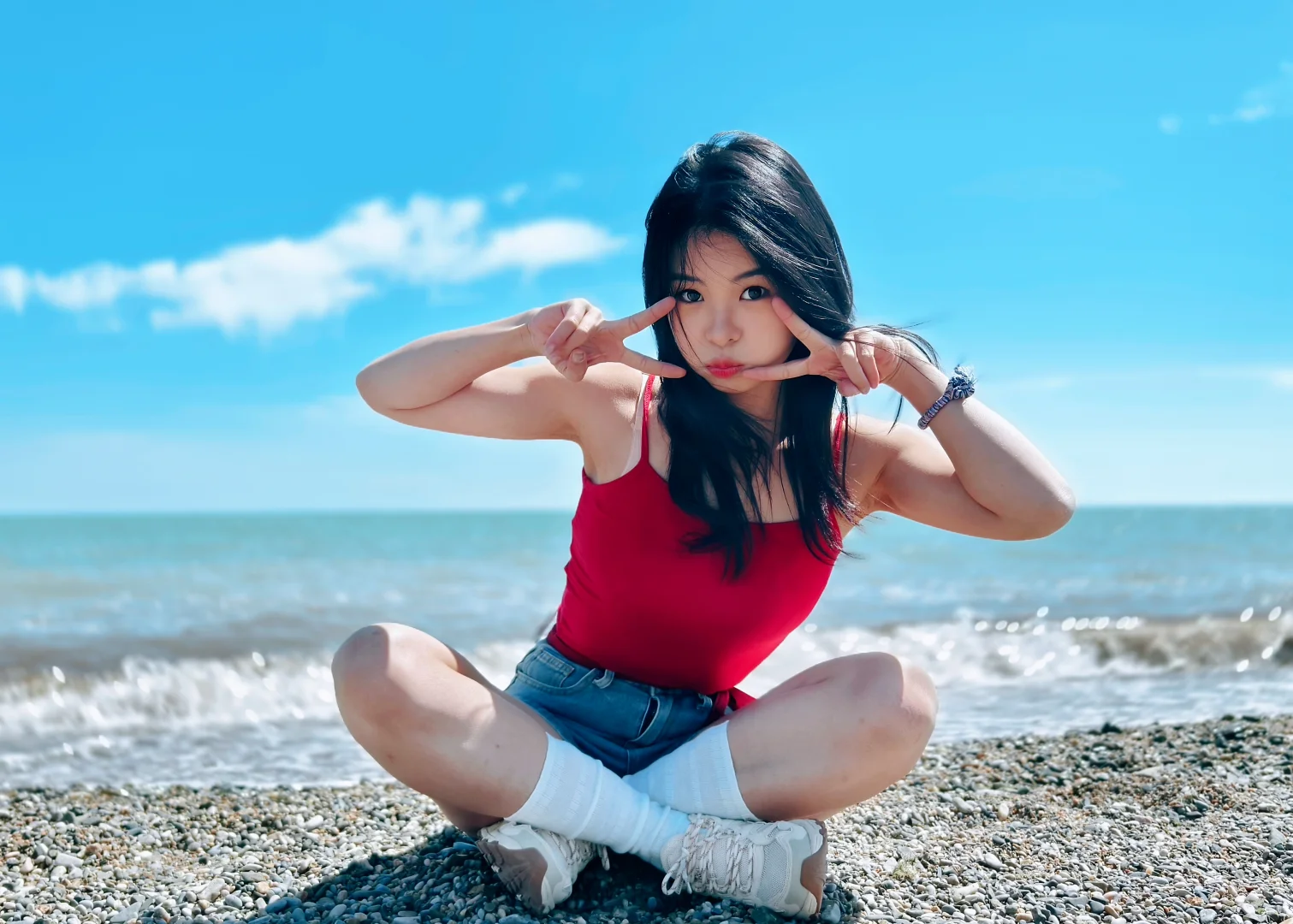 超爱活力满满的自己。