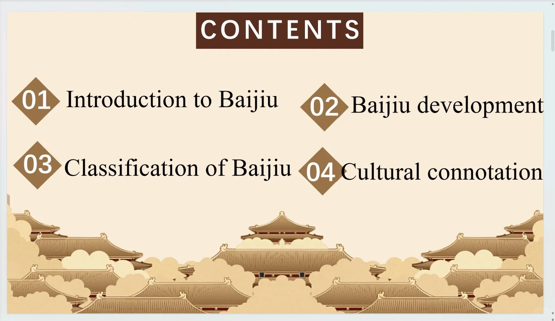 英语pre主题之白酒文化?