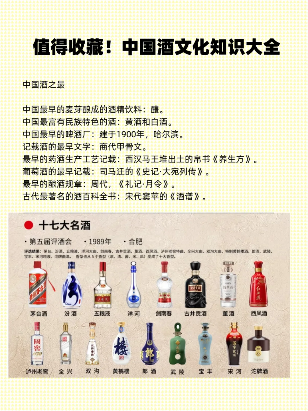 值得收藏！中国酒文化知识大全