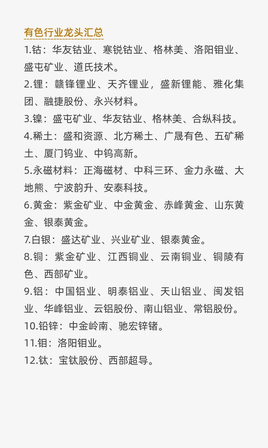 ?2025 A股细分龙头汇总《完整版》（1）