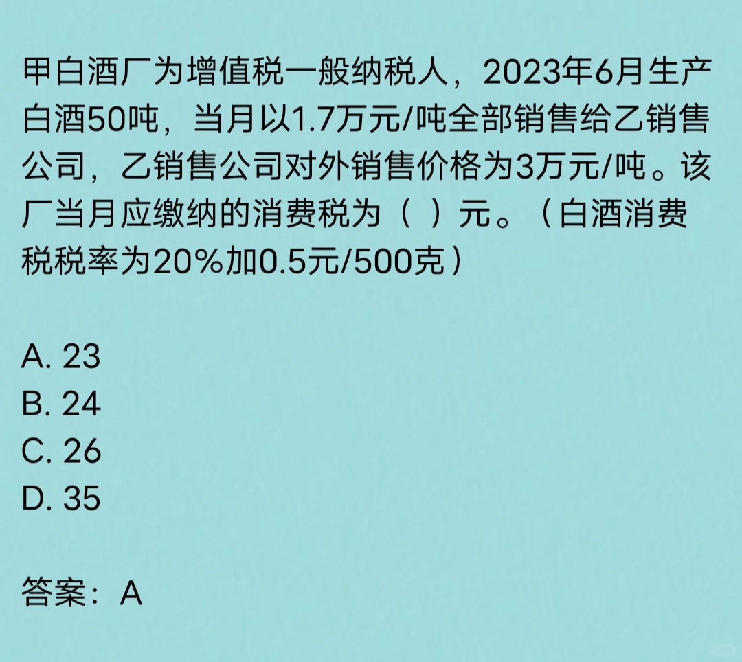 消费税：白酒计税价格核定