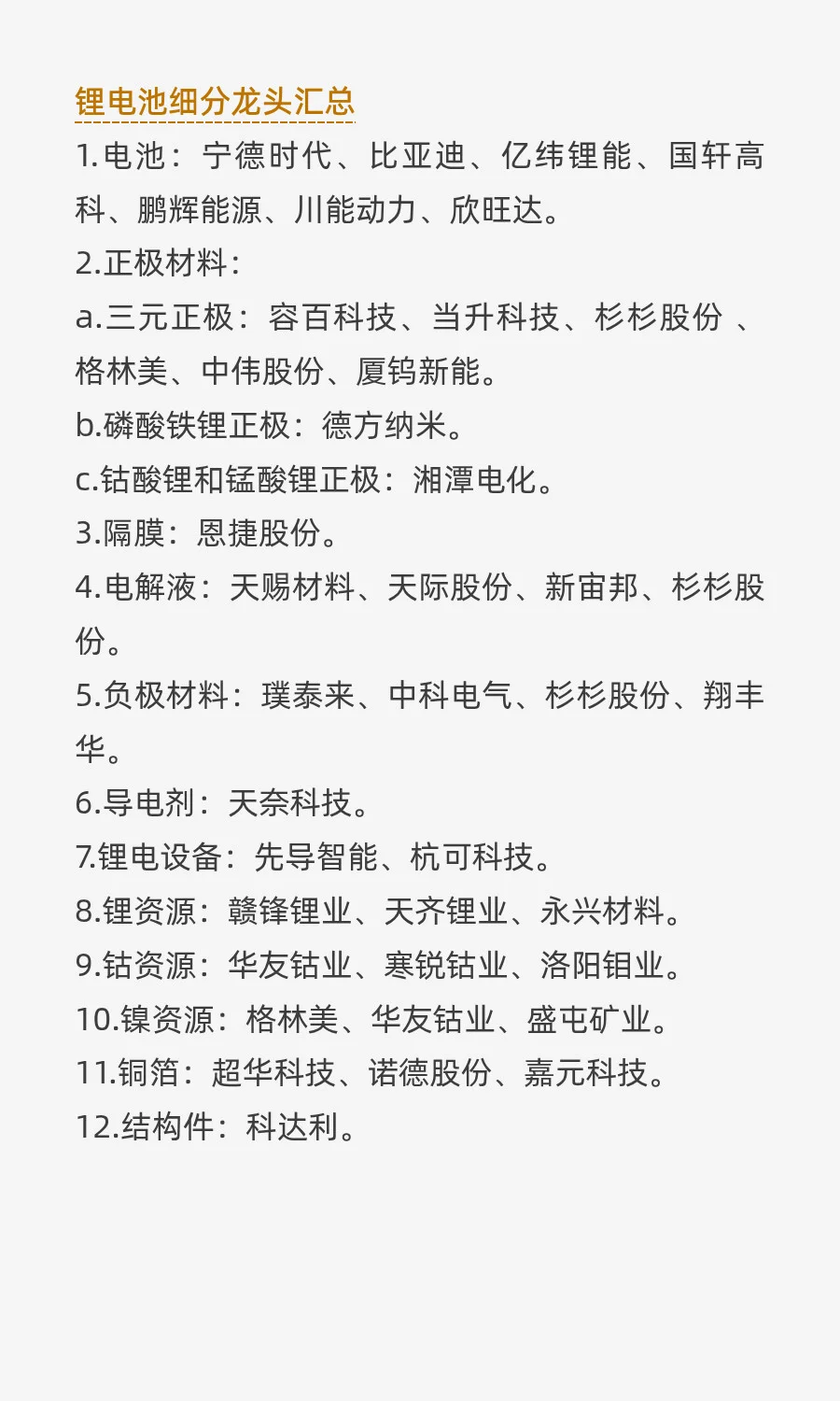 ?2025 A股细分龙头汇总《完整版》（1）