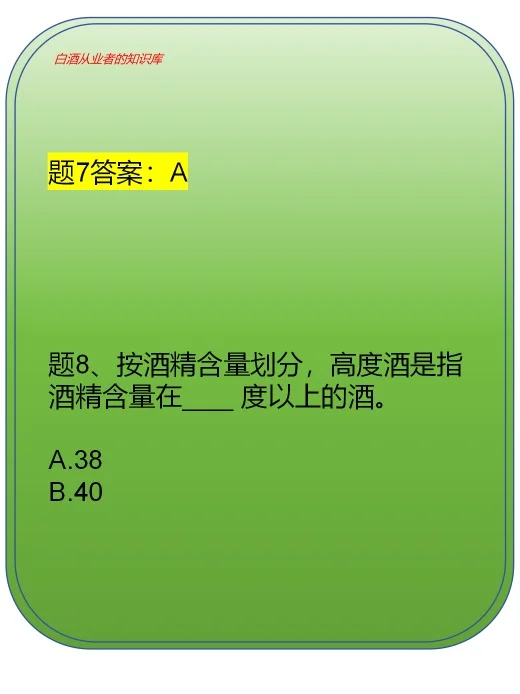 白酒从业者应该知道的白酒知识（题1~10）