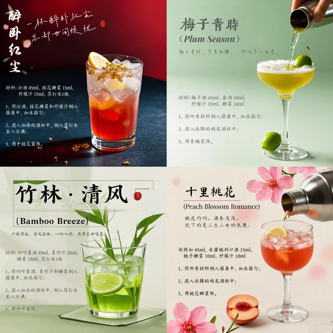 推荐4款新中式鸡尾酒