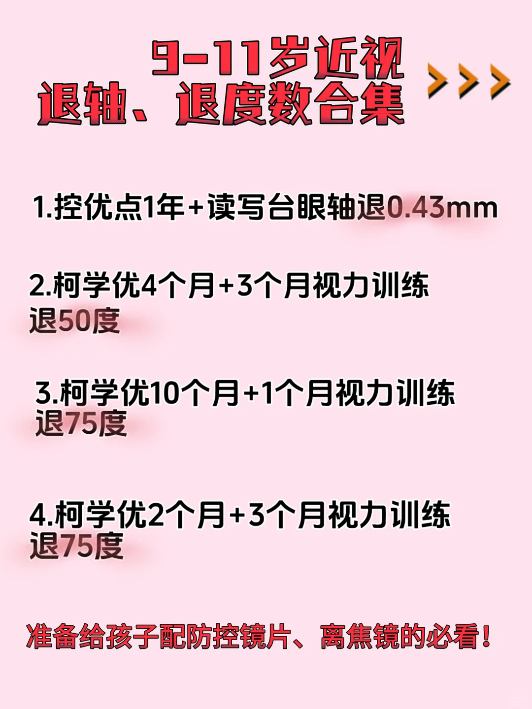 9-11岁近视的孩子，怎么退轴退度数？