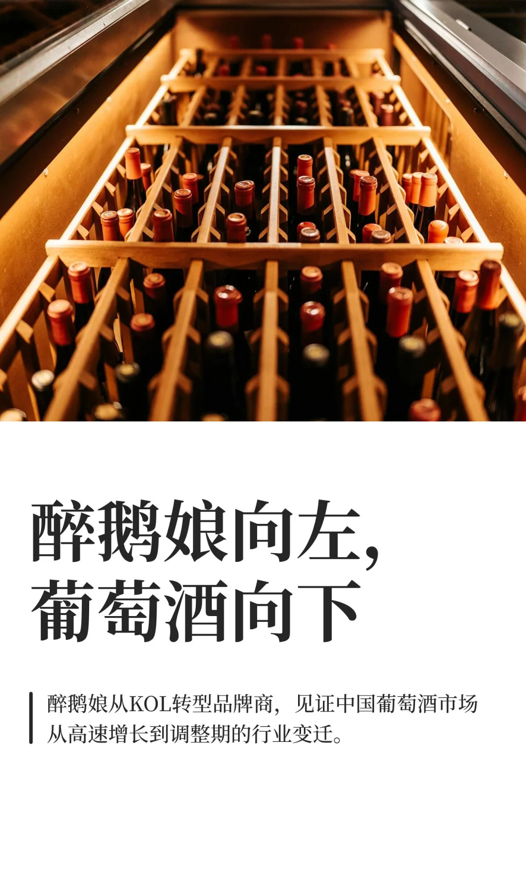 醉鹅娘向左，葡萄酒向下