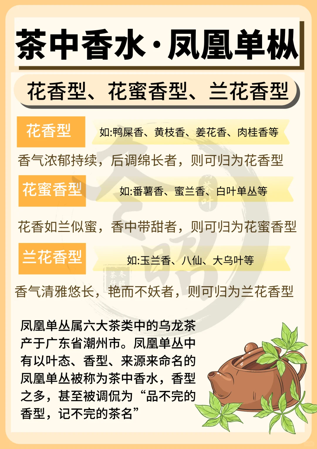 凤凰单丛茶十大香型介绍