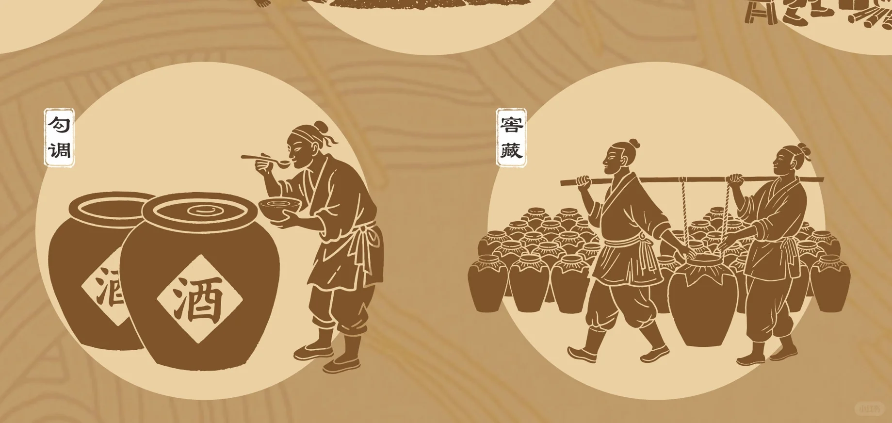 古法酿酒素材浓香酿酒工艺 12987酿酒矢量