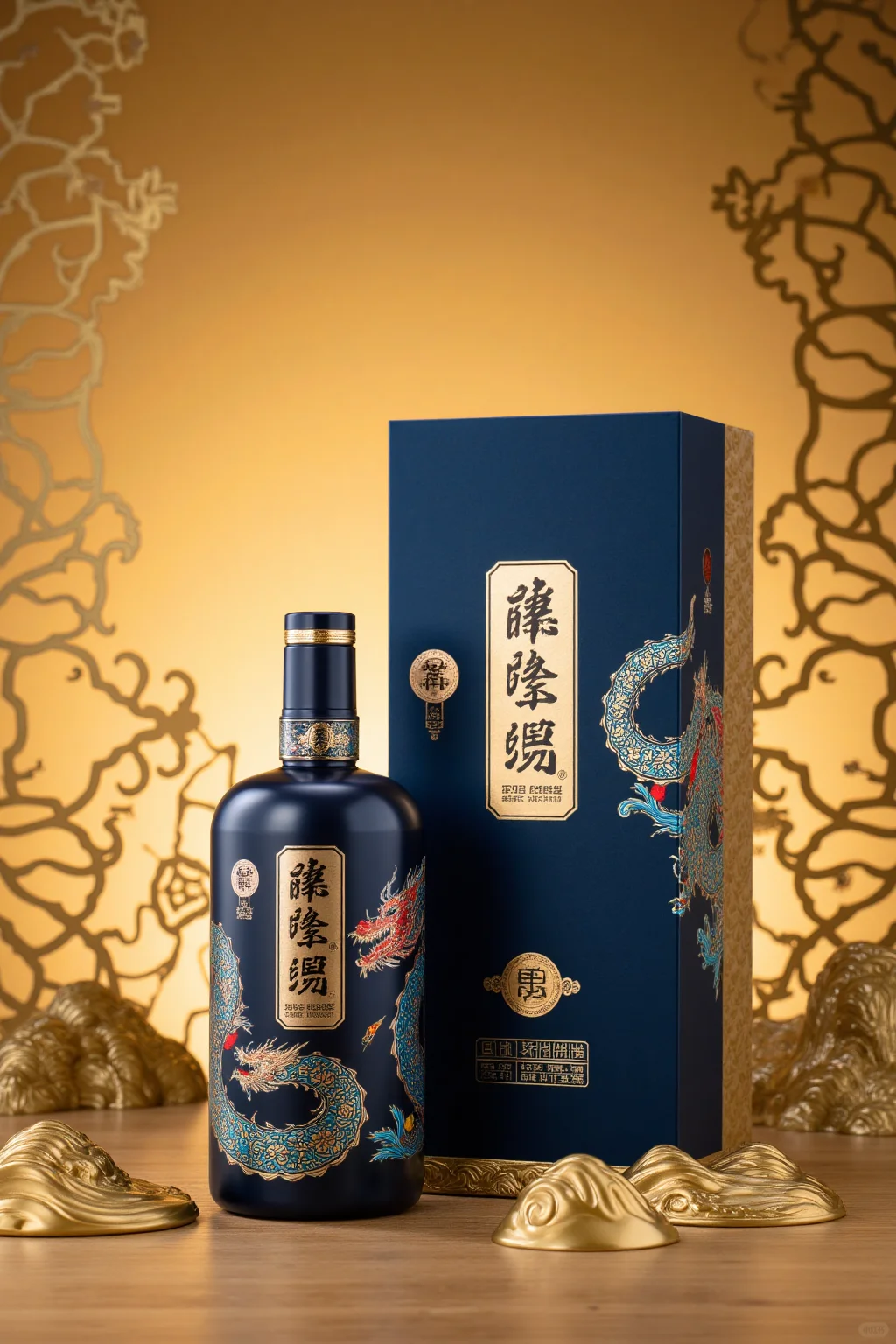 AIGC丨国风类新中式白酒场景直出