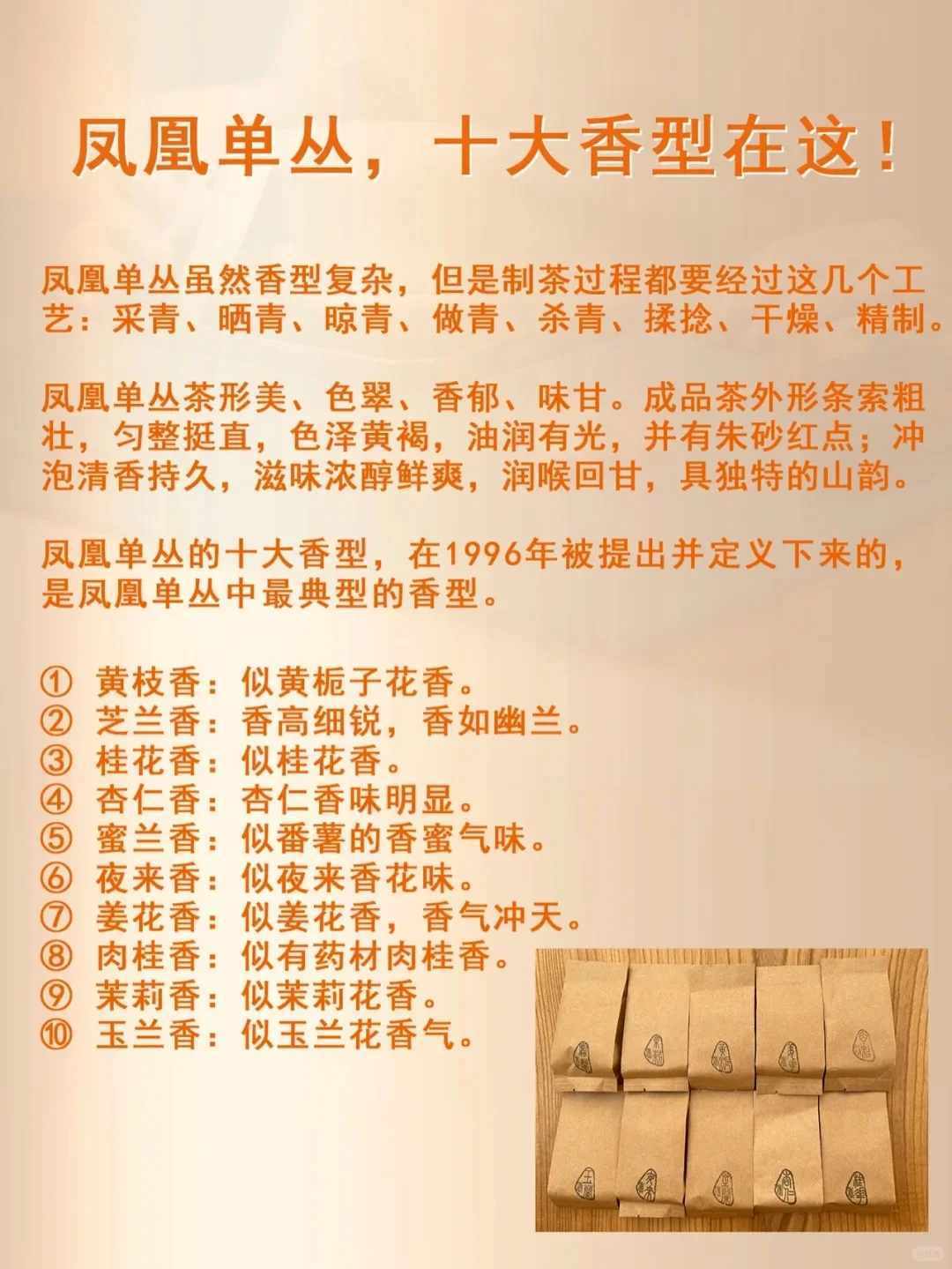 扫盲贴?凤凰单丛十大香型?