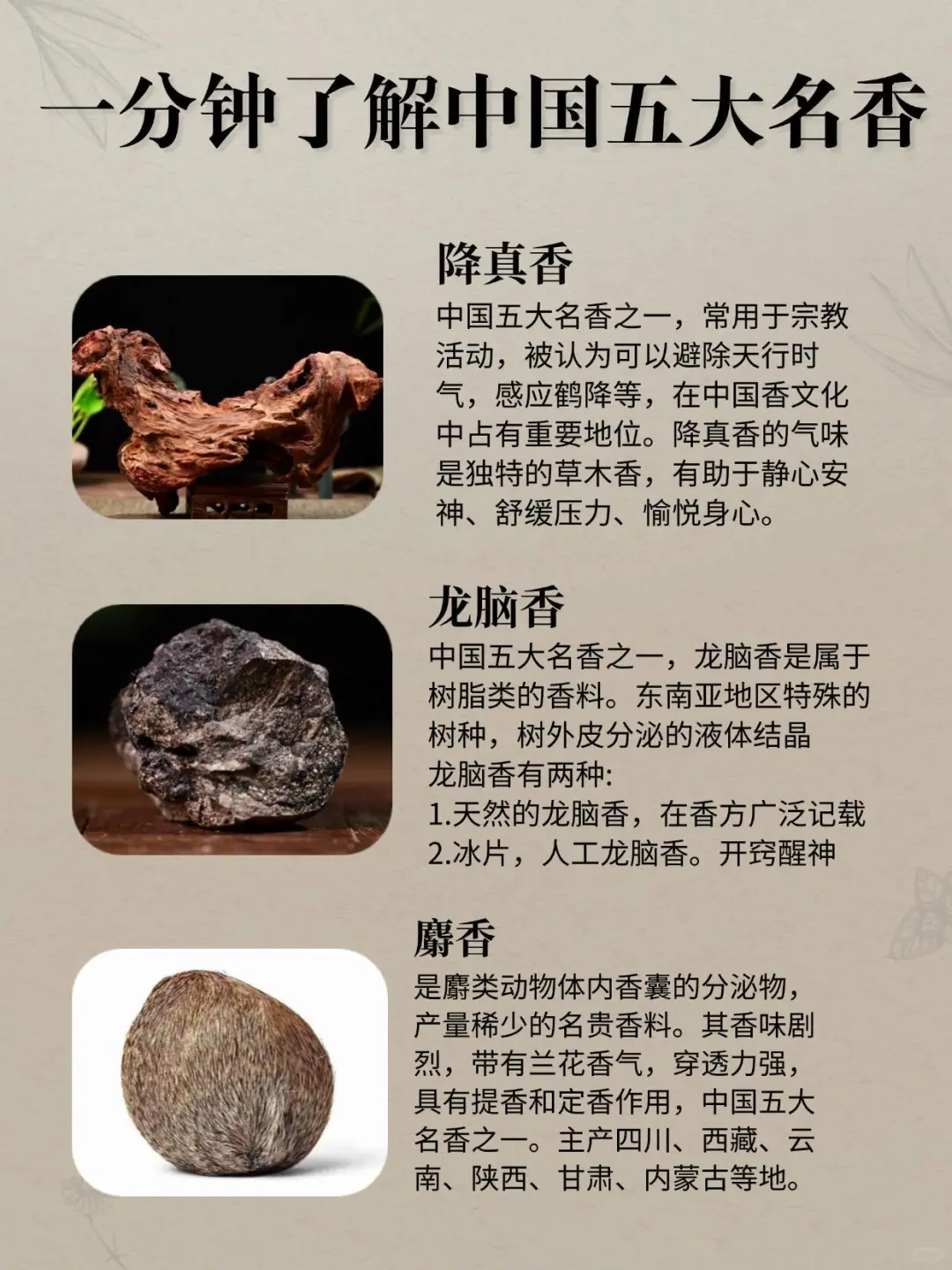一分钟了解中国五大名香！