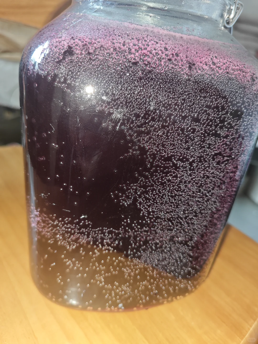 自酿野葡萄酒第十二天 过滤了一半