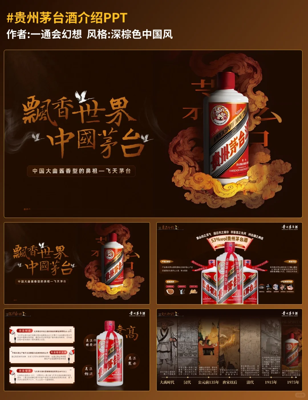 白酒行业介绍类PPT，不看一定后悔！