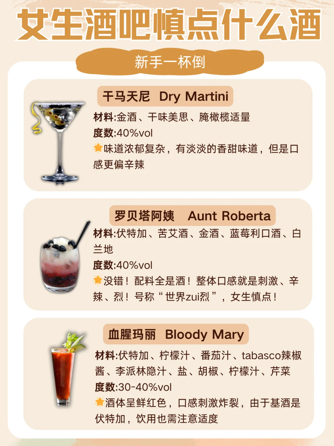 女生在酒吧，crush请你喝这些酒，要谨慎❗