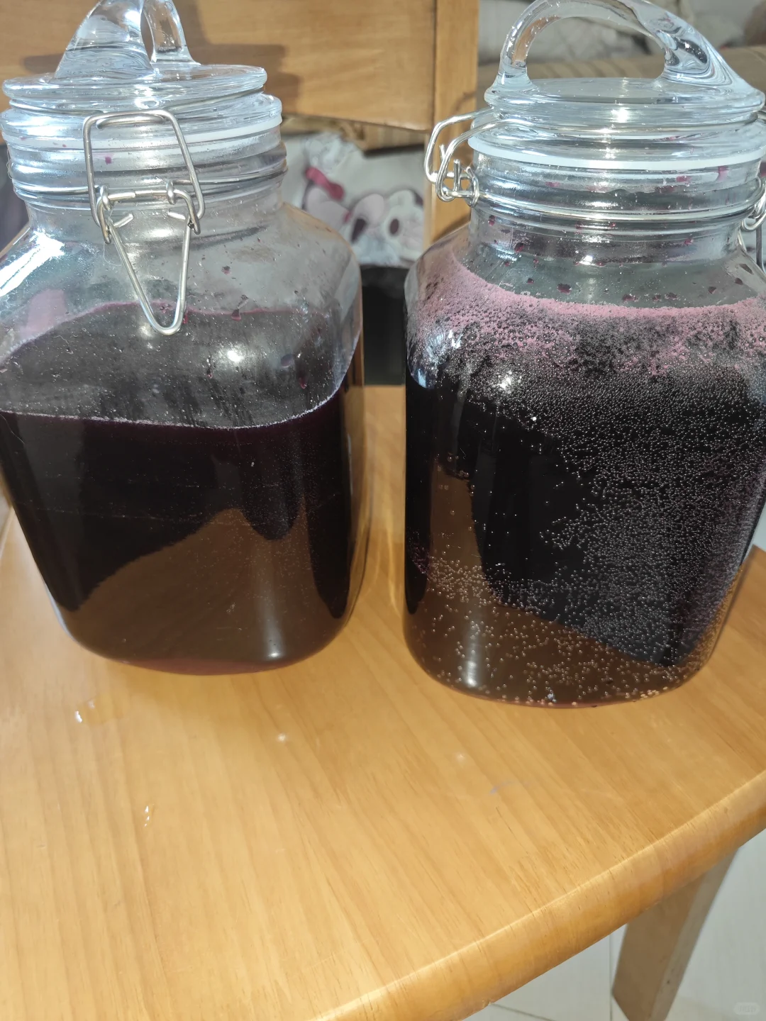 自酿野葡萄酒第十二天 过滤了一半