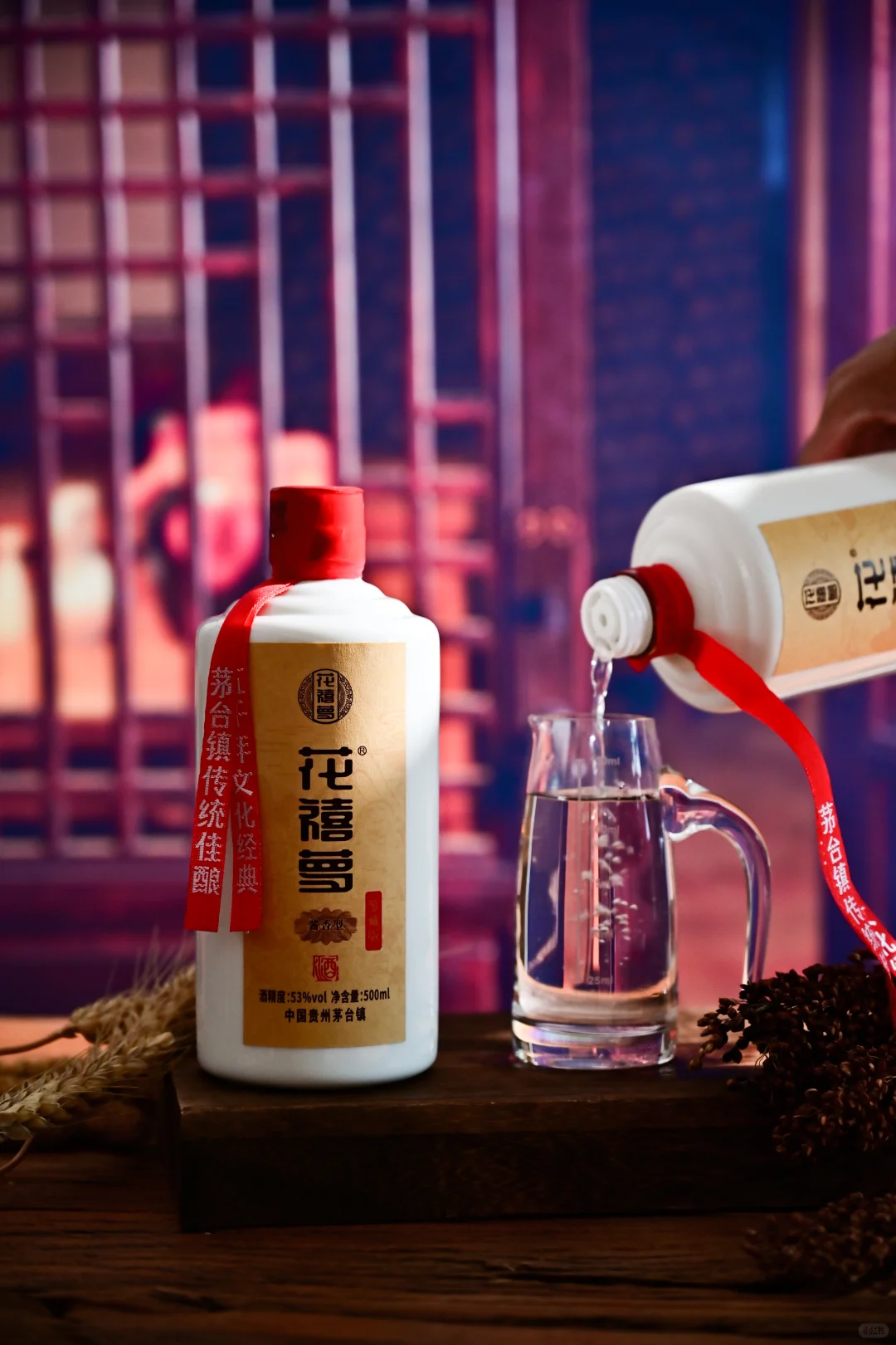 小场景白酒产品古风场景拍摄