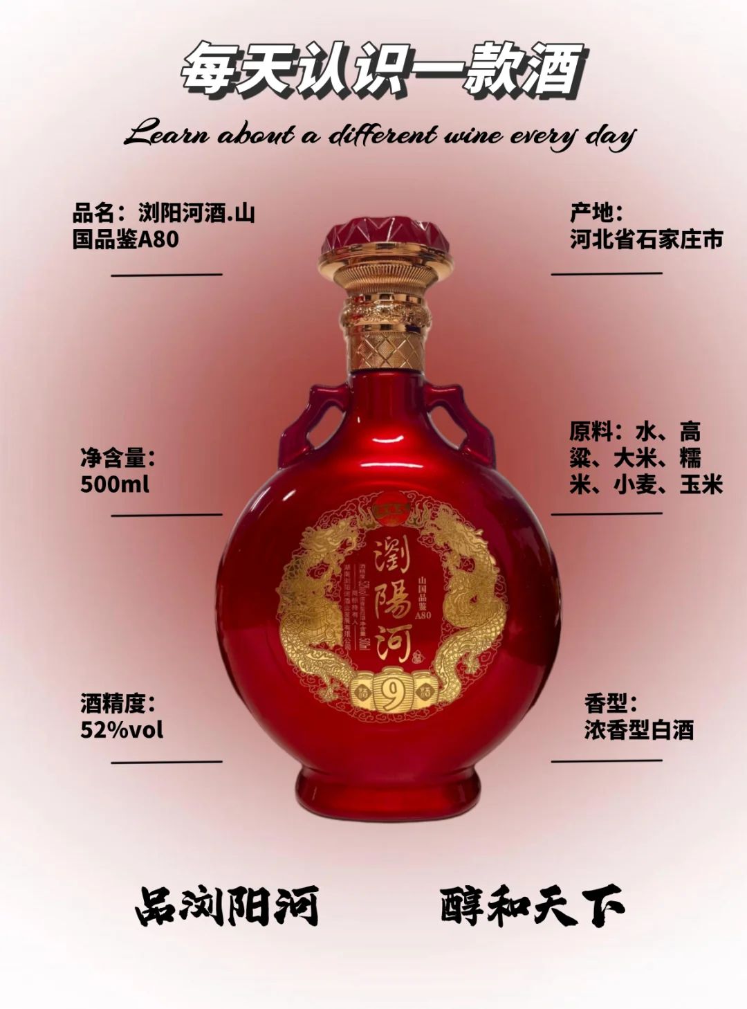 每天认识一款酒~浏阳河酒. 山国品鉴A80