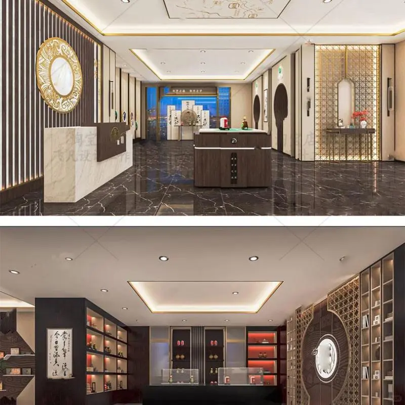 ?酒文化展厅SU模型太有质感了！