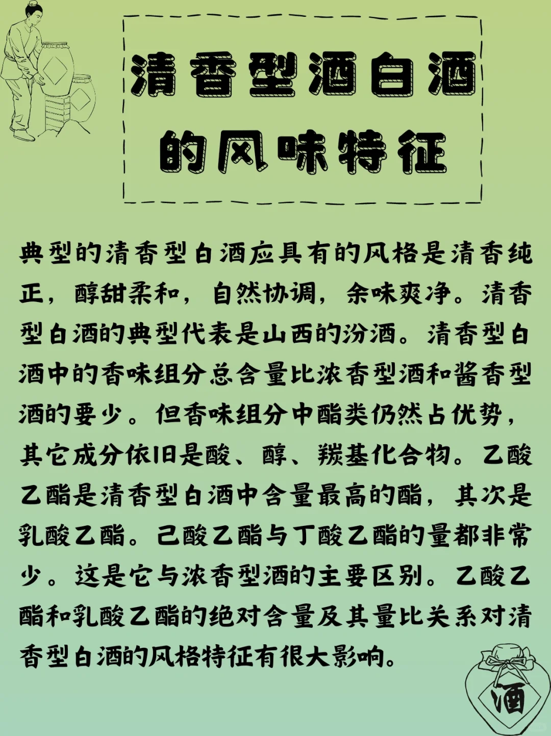 清香型白酒的风味特征