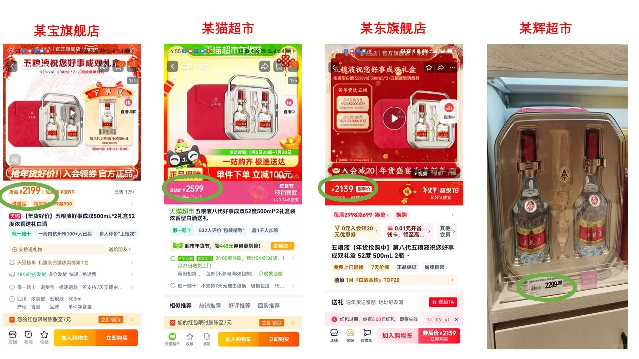 惊呆了:同款正品白酒相差高达近500元