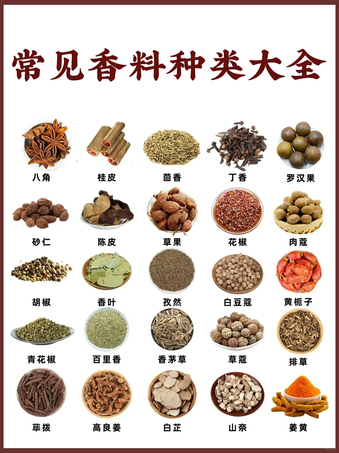 常见香料区别及作用
