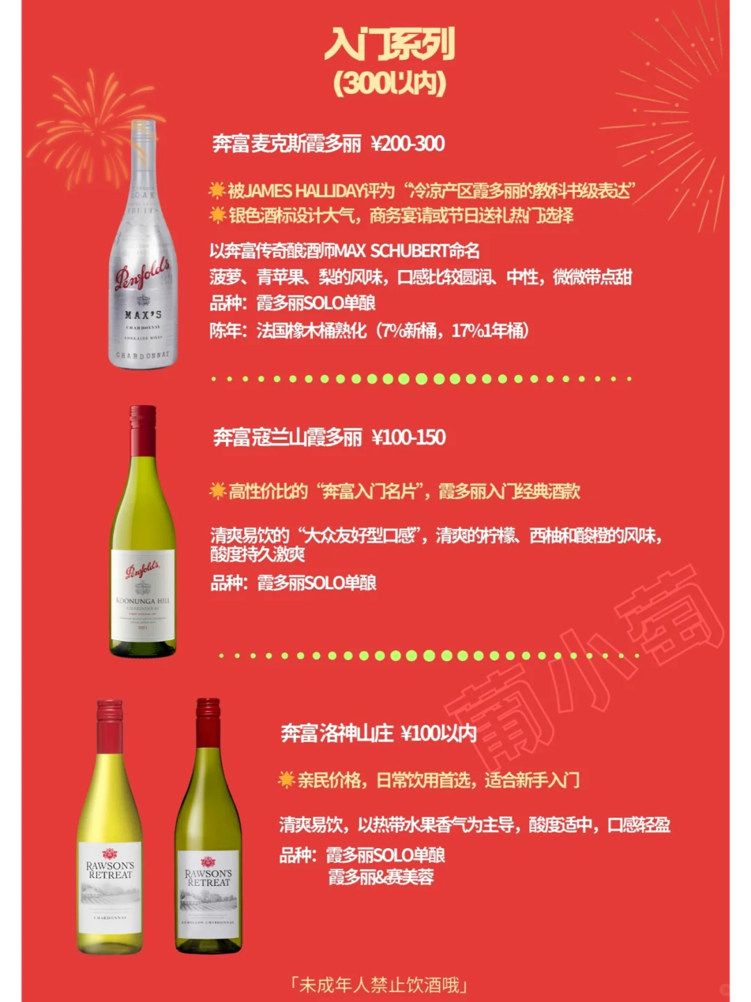 奔富白葡萄酒选酒指南-详细讲解必收藏