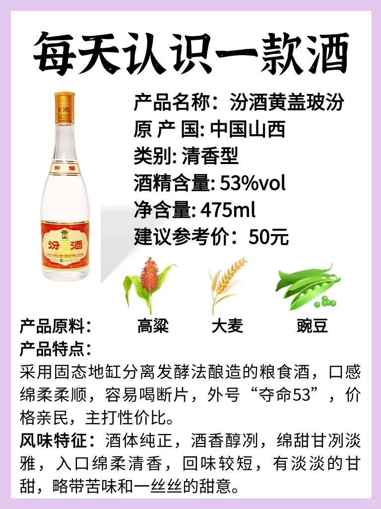 NO.48 每天认识一款酒 | 汾酒·黄盖玻汾