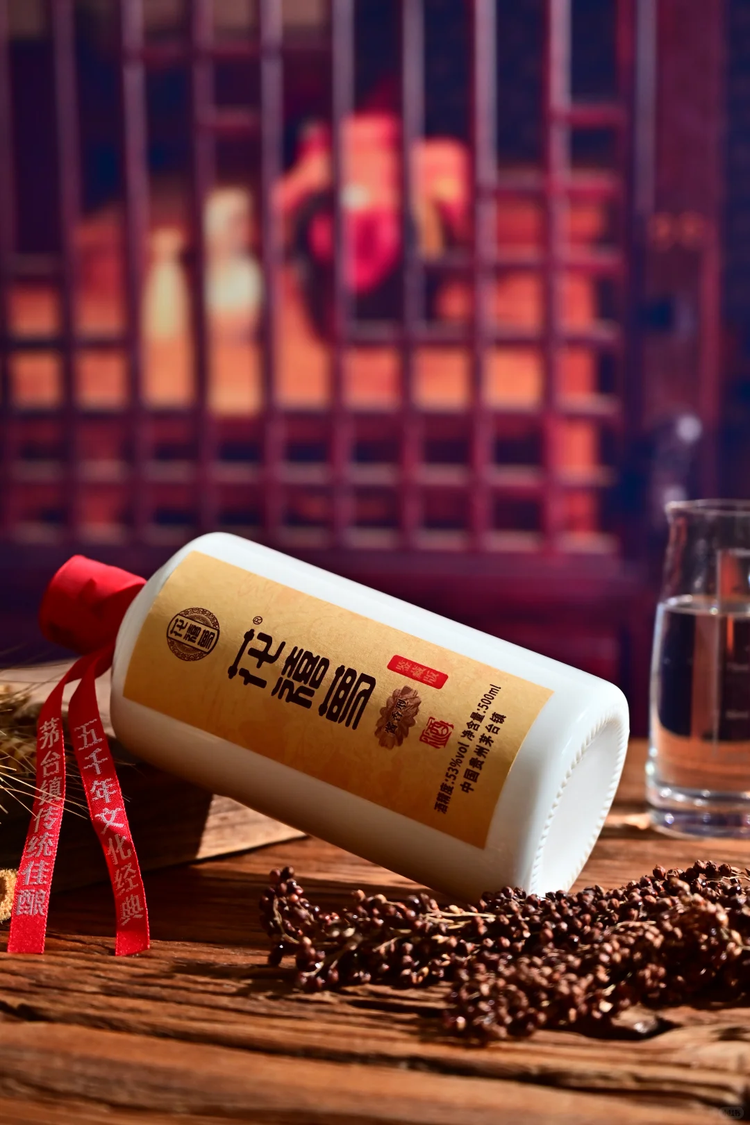 小场景白酒产品古风场景拍摄