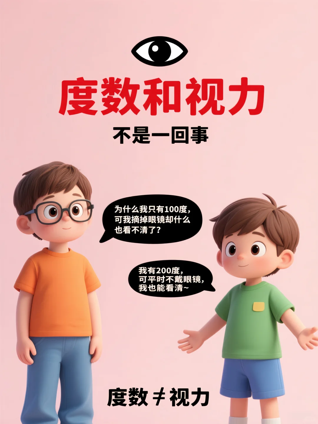 裸眼视力≠屈光度数！！！别再记混了