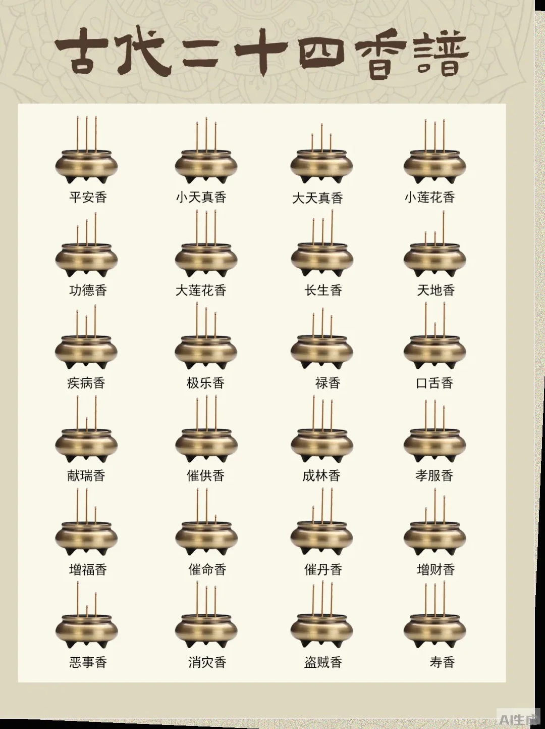 古代二十四香谱，香气之旅等你收藏！