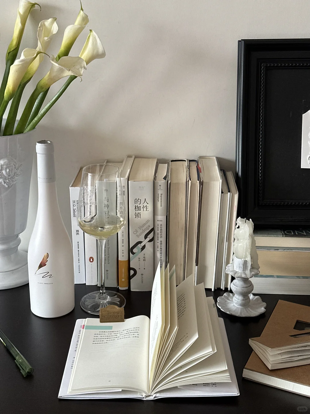 “敬自由、黄昏、书籍、冬天。”