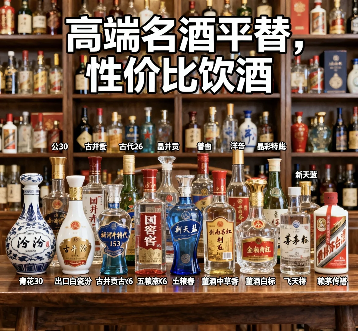 8大高端名酒平替合集,花1/10的钱喝到