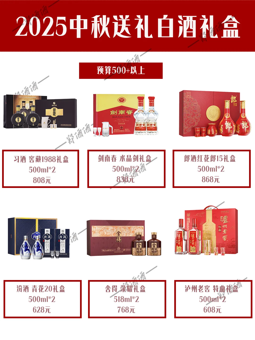 中秋白酒礼盒怎么选？4 档预算不踩雷?