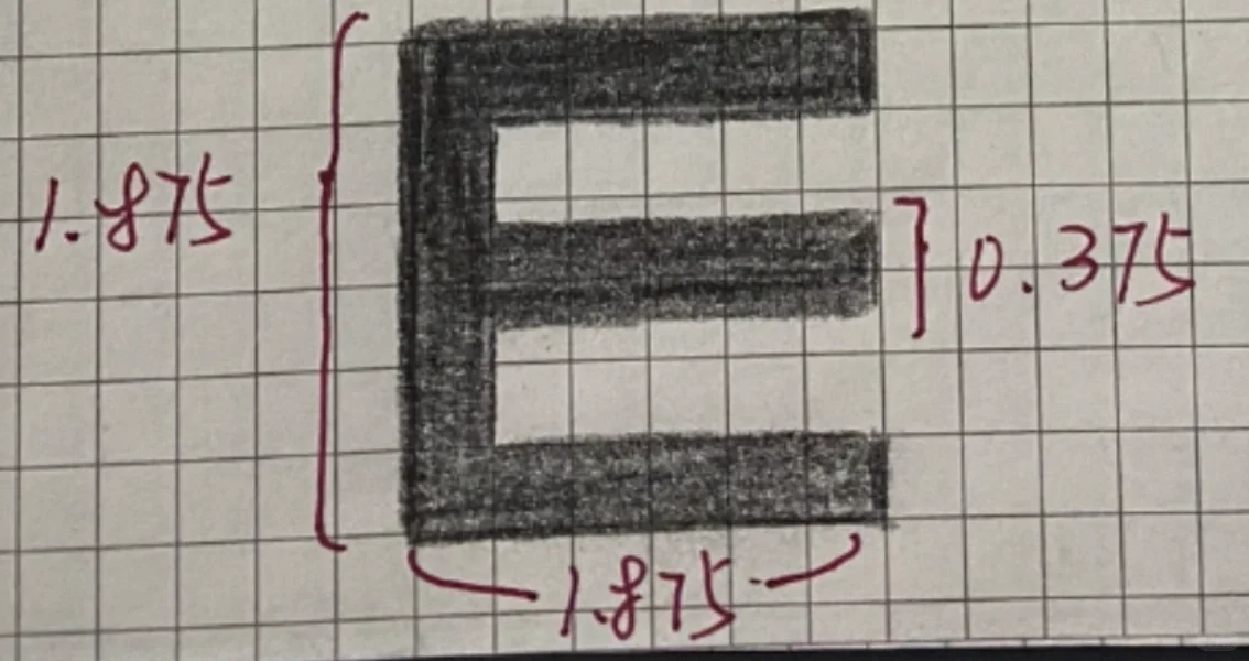 视力表E字视标的绘制方法与公式计算方法