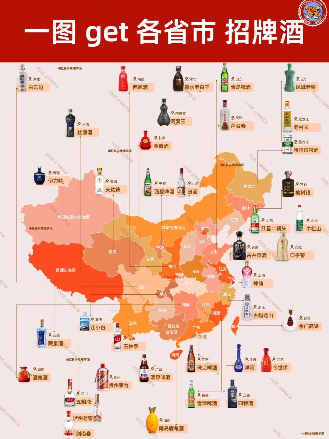 一图 get！各地代表酒的品牌