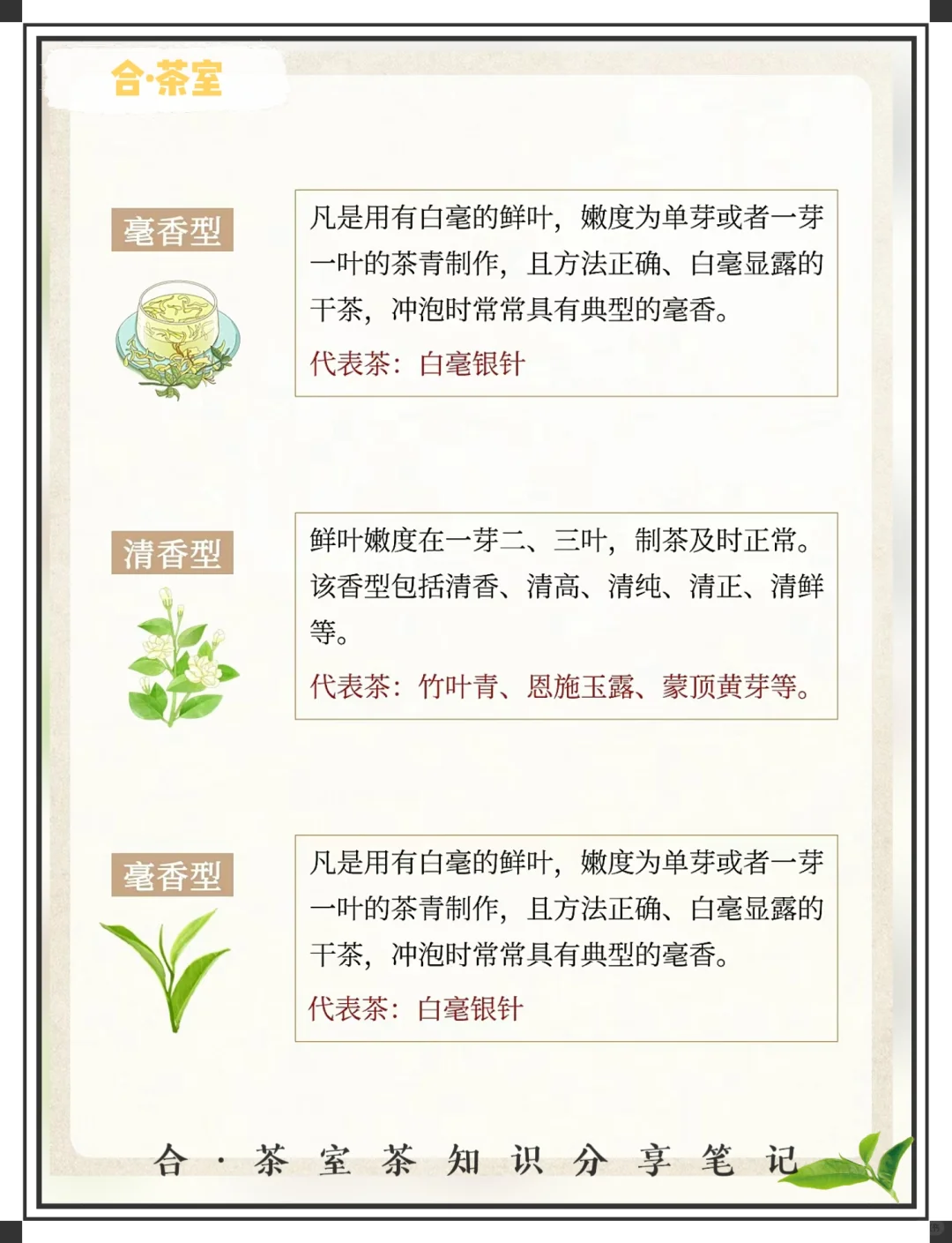 茶叶常见九种香型，一文全了解！