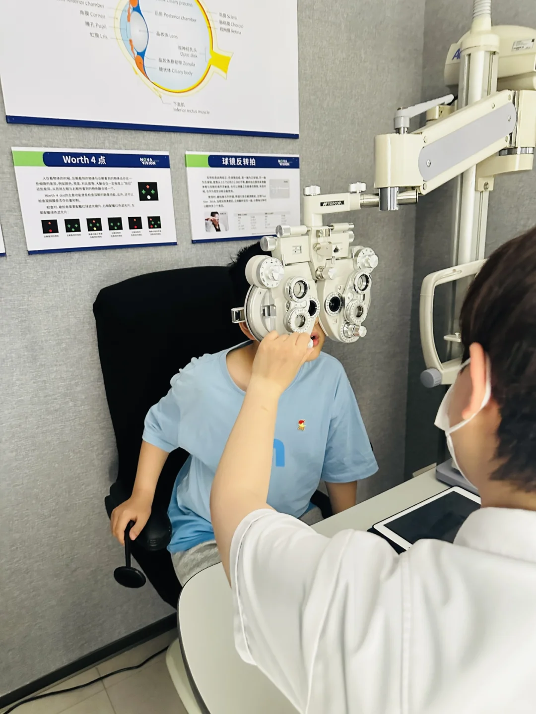 离焦镜+读写台,七个月退轴度数零增长