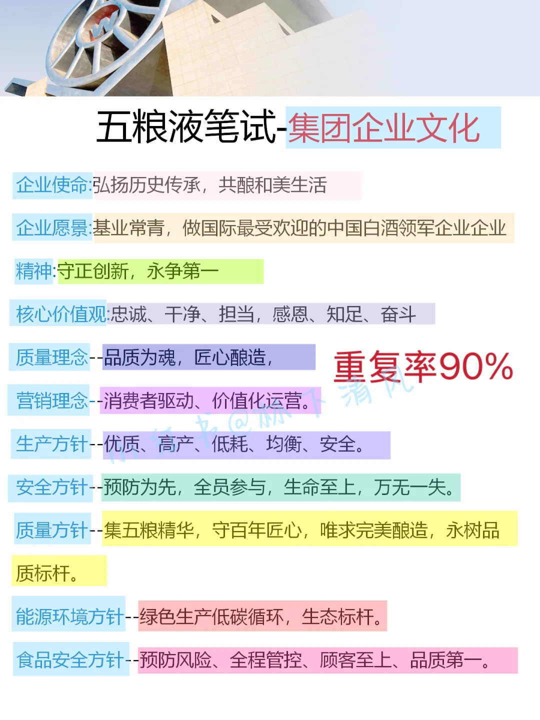 五粮液笔试会惩罚每一个不看企业文化的人