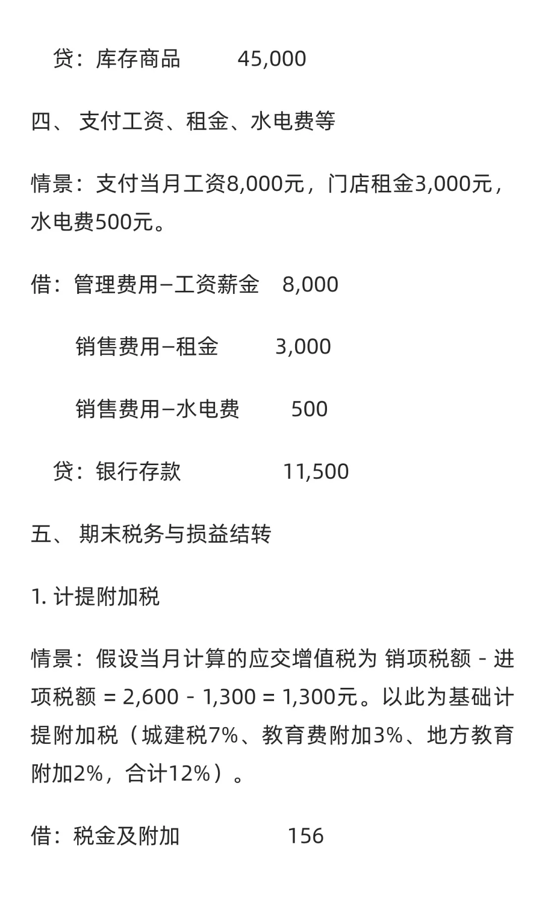 酒类经销商会计分录