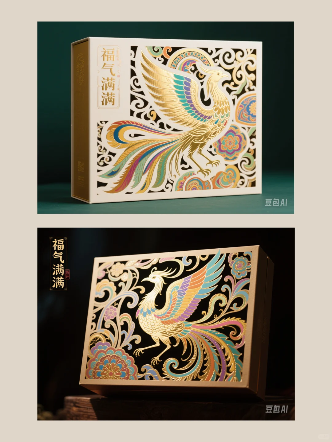【AIGC】包装设计·四神降临