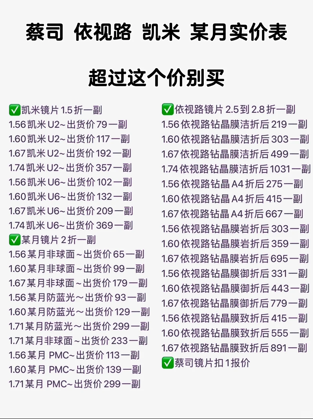听我一句劝!不做攻略,请不要随便去配眼镜!