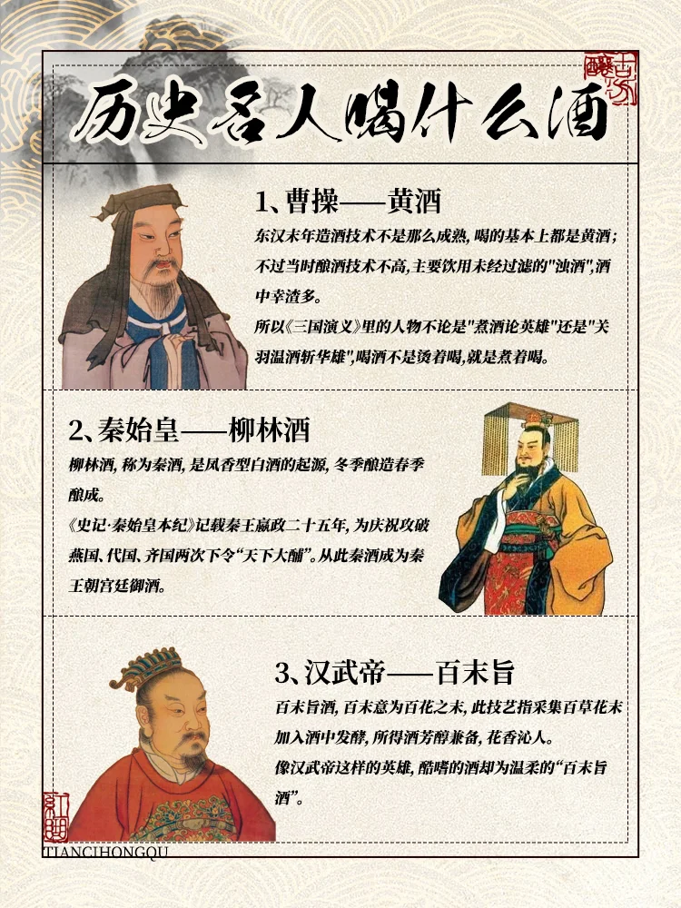 小曲百科|历史名人喝什么酒