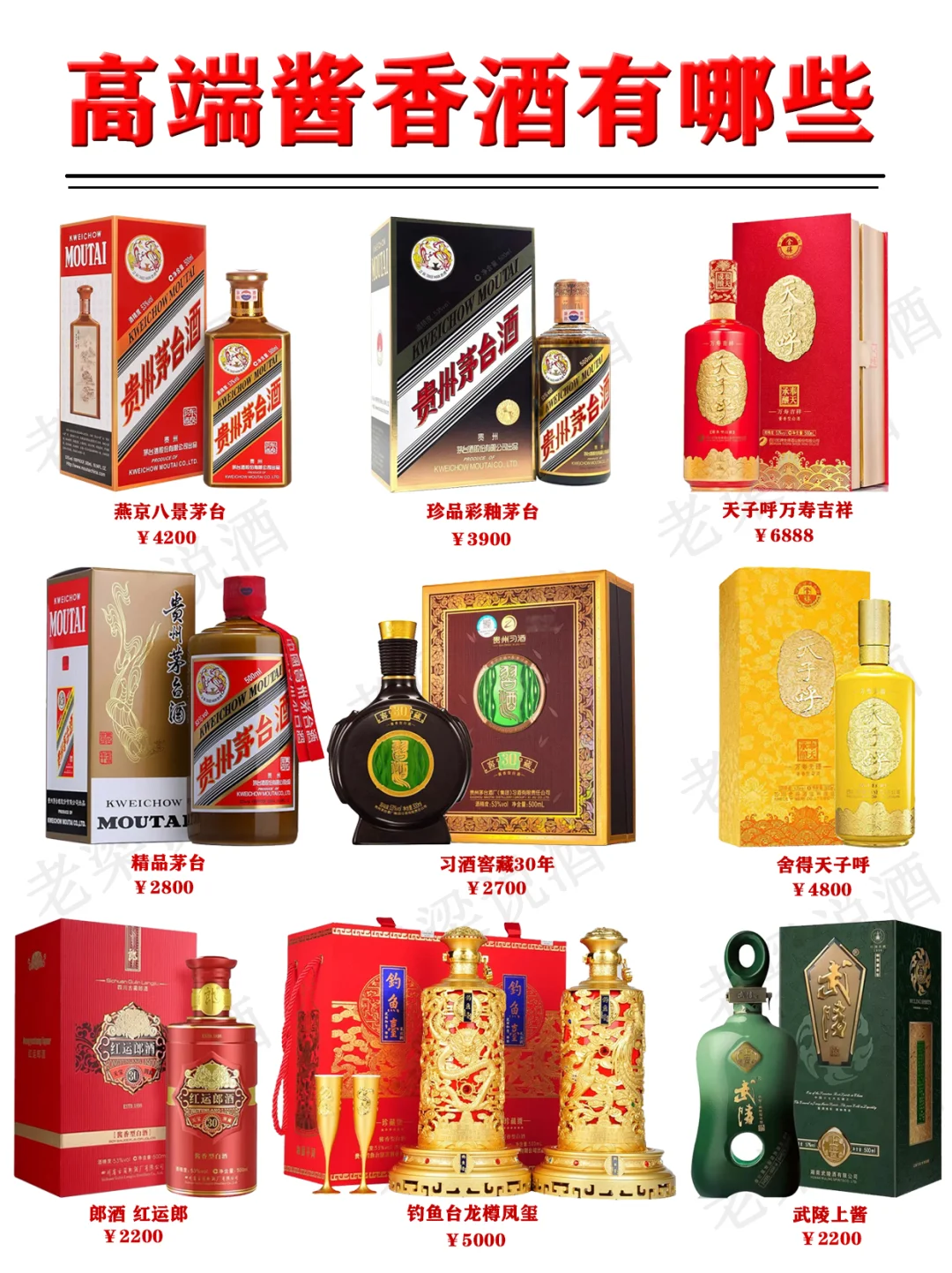 高端酱酒有哪些