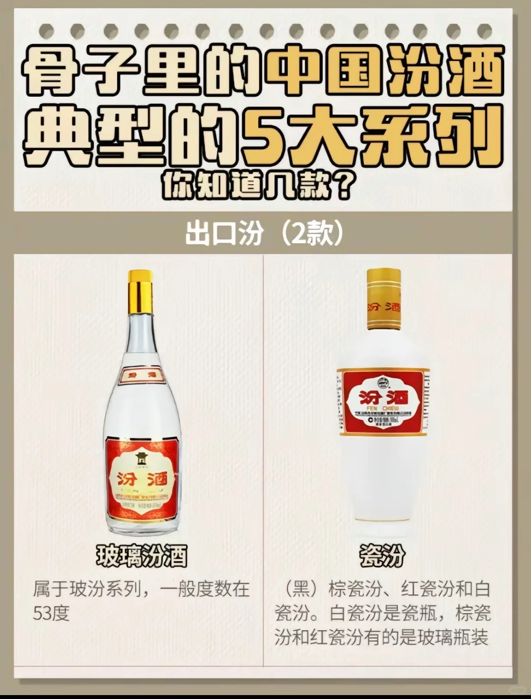 265:汾酒之出口汾2款。#汾酒 #清香型白酒 #