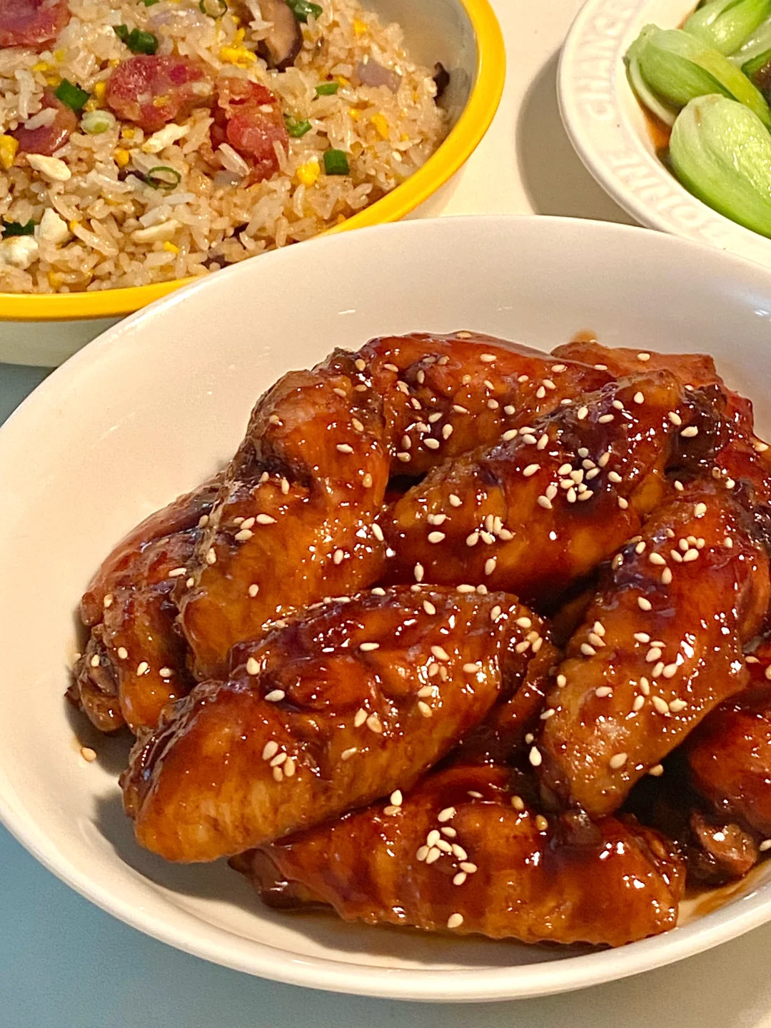 ˙Ⱉ˙ฅ｜晚饭～可乐鸡翅^香菇腊肠炒饭