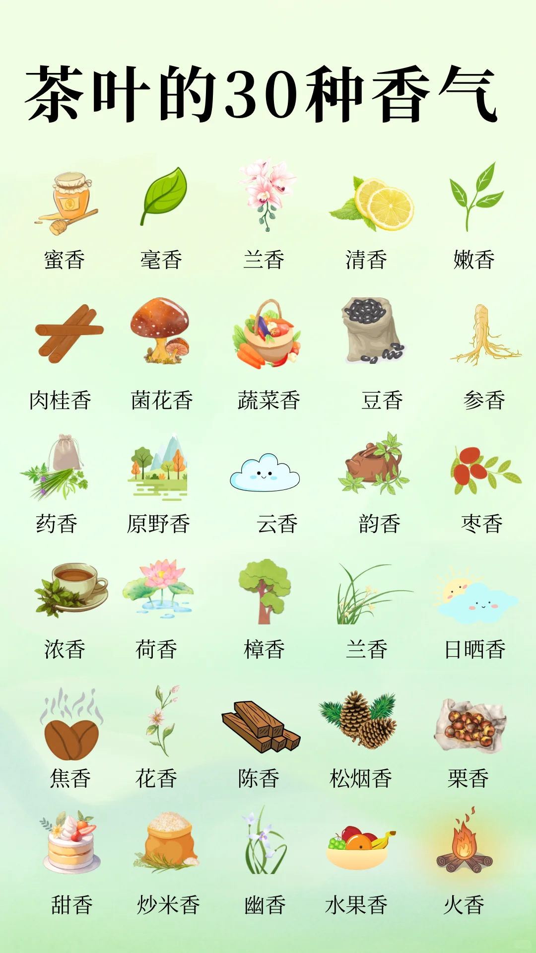 ?中国茶文化|茶知识 常见茶叶的三十种香气