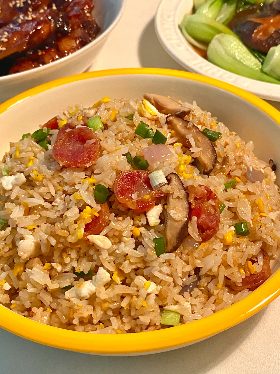 ˙Ⱉ˙ฅ｜晚饭～可乐鸡翅^香菇腊肠炒饭