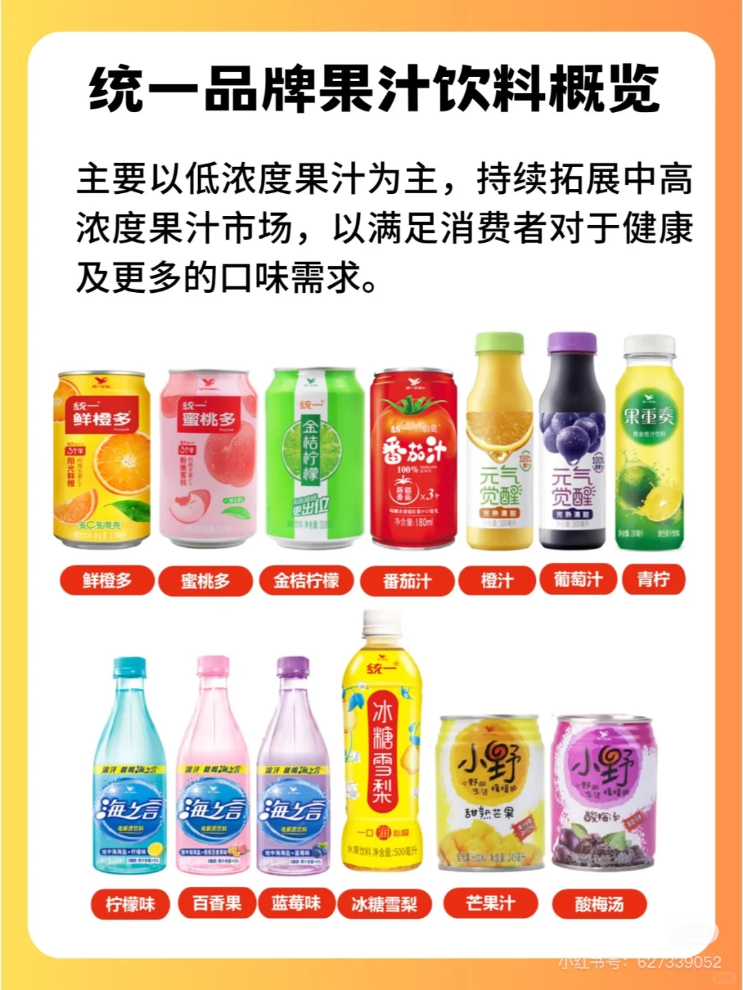 盘点市场知名品牌果汁饮料及产品