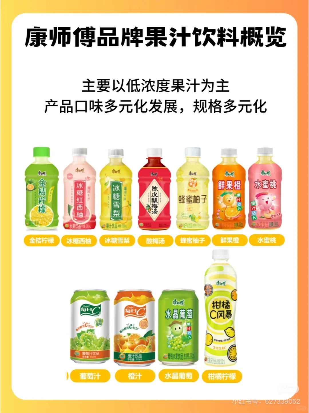 盘点市场知名品牌果汁饮料及产品