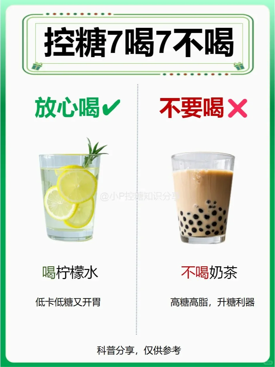 控糖期必看！7 喝 7 不喝
